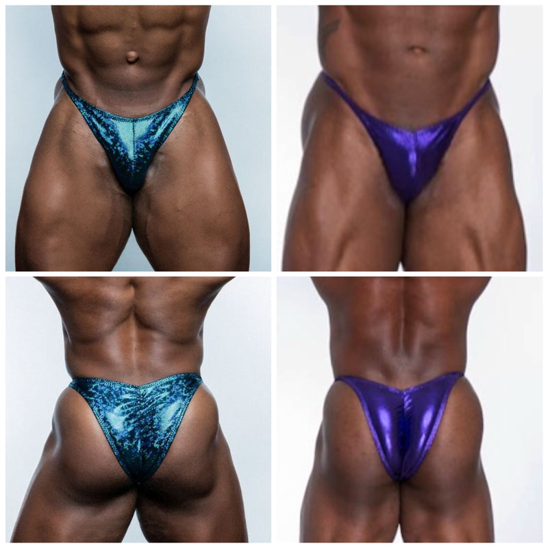 Amazon.com: FIED V Cut Bodybuilding Trunks Posing Suits Competition Shiny  Foil IFBB NPC (28